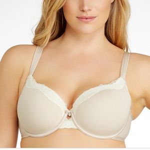 Curvy Couture cotton + lace bra